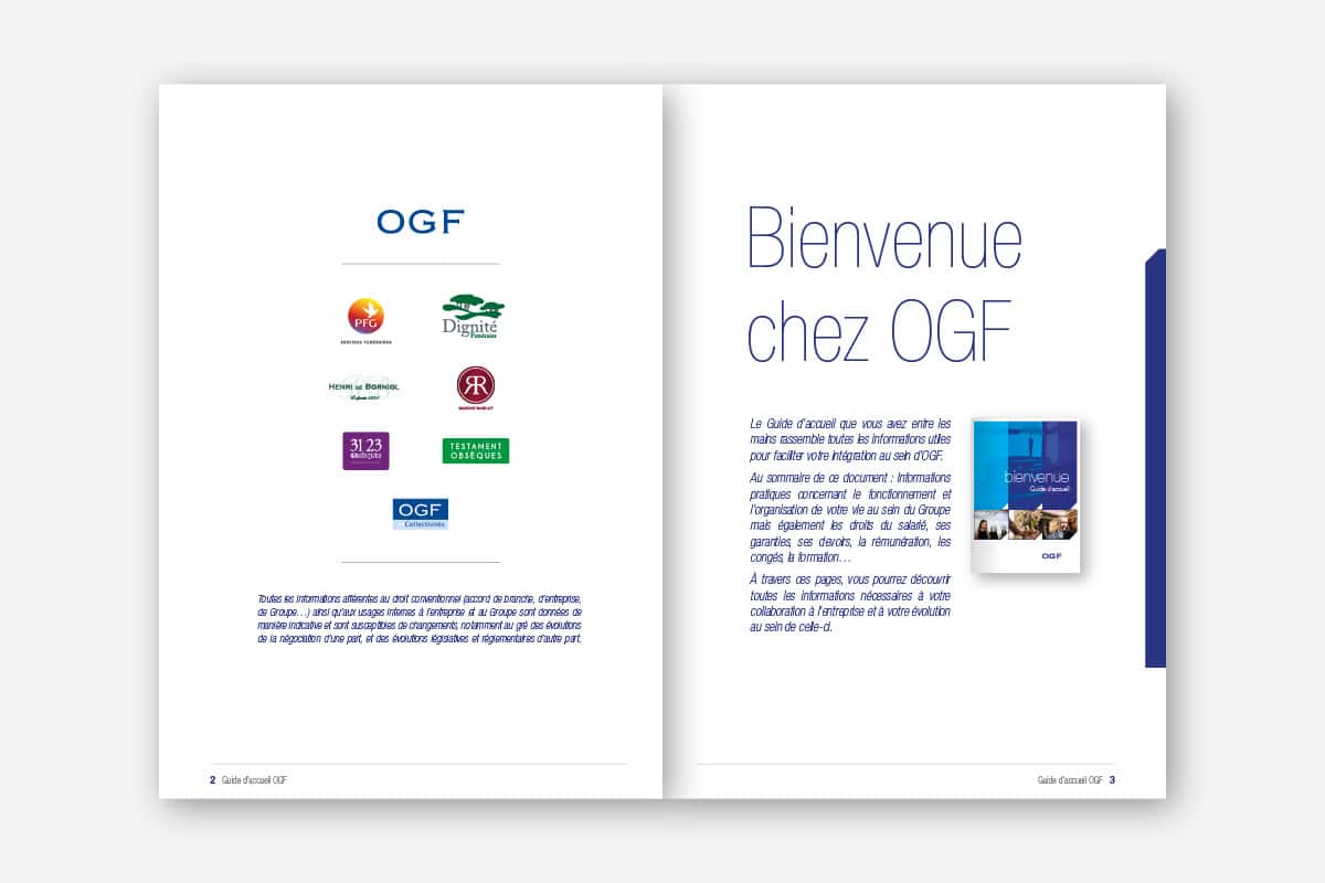 Guide accueil bienvenue OGF production routage GINSAO