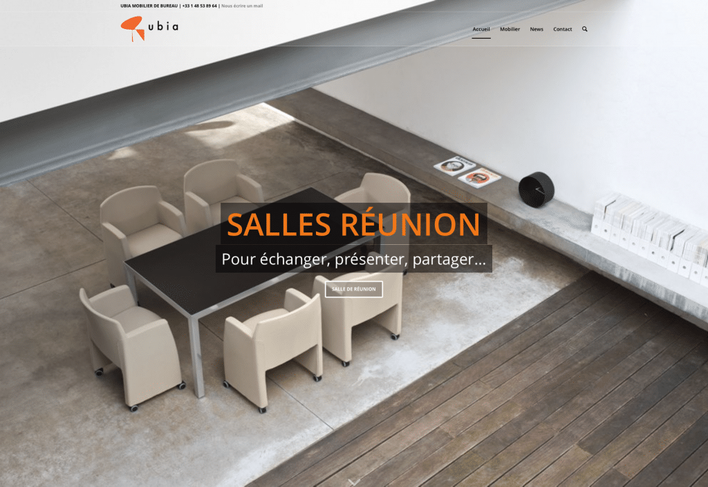 Création site web Ubia-mobilier.fr Ubia mobilier de bureau