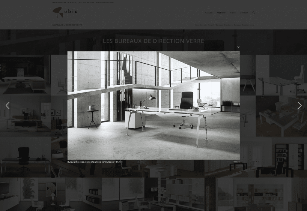 Création site web Ubia-mobilier.fr Ubia mobilier de bureau