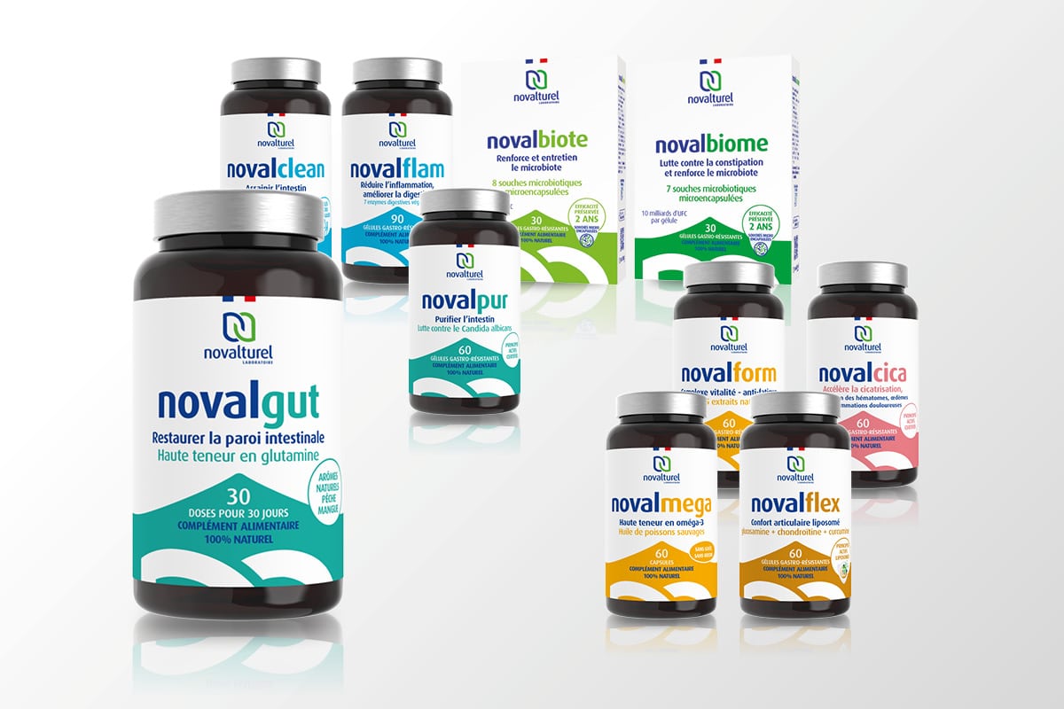 identité visuelle Laboratoires Novalturel / gamme packaging, naming / ginsao