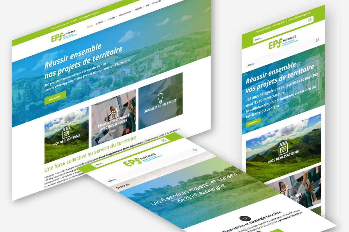 Création site web EPF Auvergne - Agence ginsao